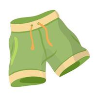 zomer shorts in vlak ontwerp. mannetje badmode of sport kleding model. illustratie geïsoleerd. vector