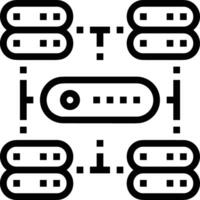 opslagruimte gegevens icoon symbool beeld voor databank illustratie vector