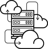 opslagruimte gegevens icoon symbool beeld voor databank illustratie vector