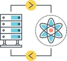 opslagruimte gegevens icoon symbool beeld voor databank illustratie vector