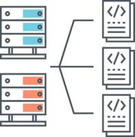 opslagruimte gegevens icoon symbool beeld voor databank illustratie vector