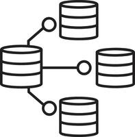 opslagruimte gegevens icoon symbool beeld voor databank illustratie vector