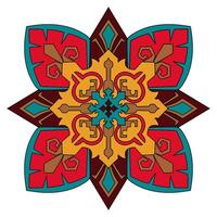 aztec bloem decoratie grafisch element rood bloem vector