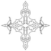 tapijt componenten. zwart strepen. tapijt oosters ornament met bloemen motieven. Indisch ontwerp element voor henna- tatoeëren, volwassen kleur boek, groet kaart, bruiloft uitnodiging of spa schoonheid folder. vector