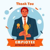 werknemer waardering dag vector