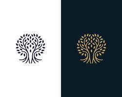 lijn boom logo ontwerp icoon concept sjabloon. vector