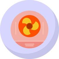 nucleair energie vlak bubbel icoon vector