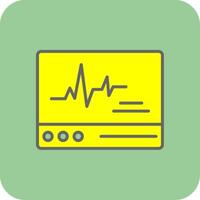 ecg toezicht houden op glyph helling hoek icoon vector