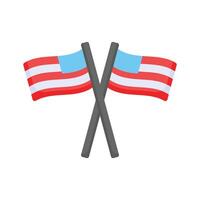 krijgen deze prachtig ontworpen icoon van Verenigde Staten van Amerika vlag in modieus stijl vector