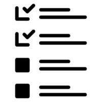 glyph-pictogram voor takenlijst vector