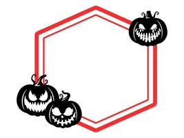 halloween kader pompoen achtergrond illustratie vector
