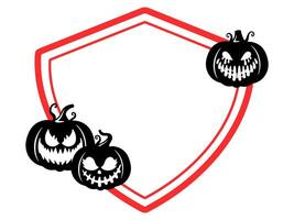 halloween kader pompoen achtergrond illustratie vector