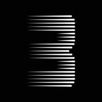3 aantal lijnen logo icoon illustratie vector