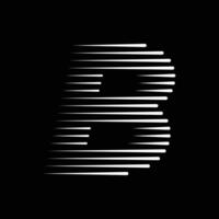b brief lijnen logo icoon illustratie vector
