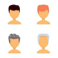 avatar pictogrammen reeks tekenfilm . verschillend mannetje en vrouw profiel vector
