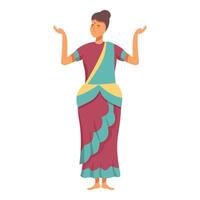 etnisch Indisch danser icoon tekenfilm . volk decor vector