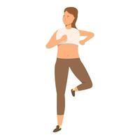 pret zumba dans icoon tekenfilm . vrouw danser vector