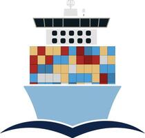 schip icoon silhouet illustratie lading schip vector