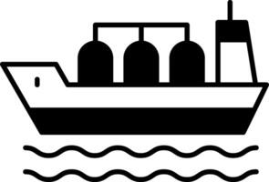 schip icoon silhouet illustratie lading schip vector