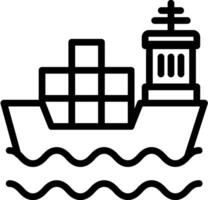 schip icoon silhouet illustratie 14 lading schip vector