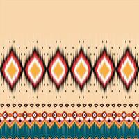 etnisch abstract ikat kunst. naadloos patroon in stam, volk borduurwerk, en Mexicaans stijl. aztec meetkundig kunst ornament print ontwerp voor tapijt, behang, kleding, inpakken, kleding stof, omslag, vector