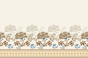 ikat bloemen paisley borduurwerk Aan wit achtergrond.ikat etnisch oosters naadloos patroon traditioneel.azteken stijl abstract illustratie.ontwerp voor textuur, stof, kleding, verpakking, decoratie. vector