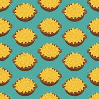 nacho's naadloos patroon Mexicaans voedsel hand- getrokken tekening patroon vector
