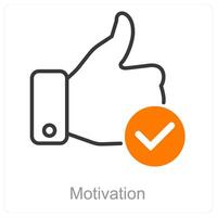 motivatie en prestatie icoon concept vector