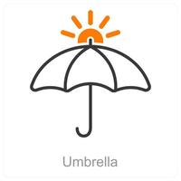 paraplu en bescherming icoon concept vector