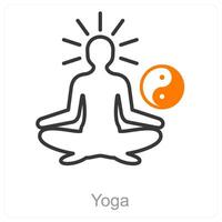 yoga en oefening icoon concept vector