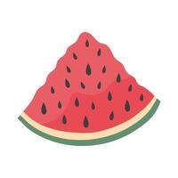 plak van watermeloen. exotisch zomer fruit icoon. illustratie geïsoleerd Aan wit achtergrond. vector