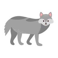 schattig wolf. tekenfilm Woud dier. illustratie. vector