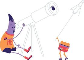 astronomie studeren op school vector