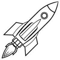 raket schets illustratie digitaal kleur boek bladzijde lijn kunst tekening vector