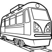 trein schets kleur boek bladzijde lijn kunst illustratie digitaal tekening vector