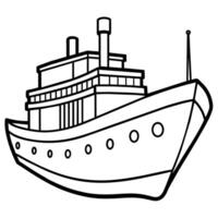 schip schets illustratie digitaal kleur boek bladzijde lijn kunst tekening vector