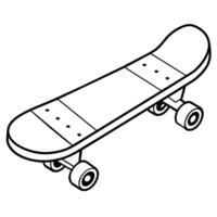 skateboard schets illustratie digitaal kleur boek bladzijde lijn kunst tekening vector