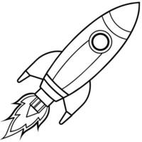 raket schets illustratie digitaal kleur boek bladzijde lijn kunst tekening vector
