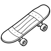 skateboard schets illustratie digitaal kleur boek bladzijde lijn kunst tekening vector