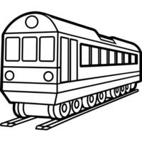 trein schets kleur boek bladzijde lijn kunst illustratie digitaal tekening vector