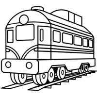 trein schets kleur boek bladzijde lijn kunst illustratie digitaal tekening vector