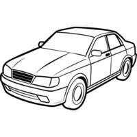 auto schets illustratie digitaal kleur boek bladzijde lijn kunst tekening vector