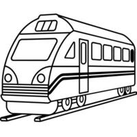 trein schets kleur boek bladzijde lijn kunst illustratie digitaal tekening vector