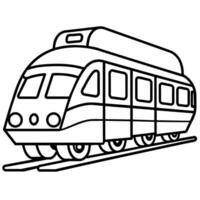 trein schets kleur boek bladzijde lijn kunst illustratie digitaal tekening vector