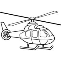 helikopter schets illustratie digitaal kleur boek bladzijde lijn kunst tekening vector