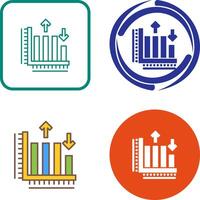 bar diagram icoon ontwerp vector