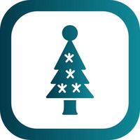 Kerstmis boom glyph helling hoek icoon vector