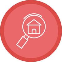 zoeken huis lijn multi cirkel icoon vector