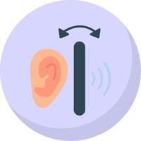 oor vlak bubbel icoon vector
