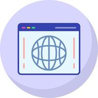 web portaal vlak bubbel icoon vector
